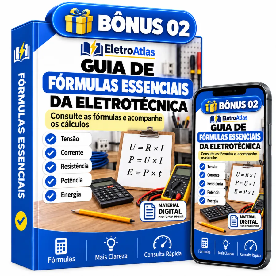 Mockup Bônus 2 — Guia de Fórmulas Essenciais da Eletrotécnica